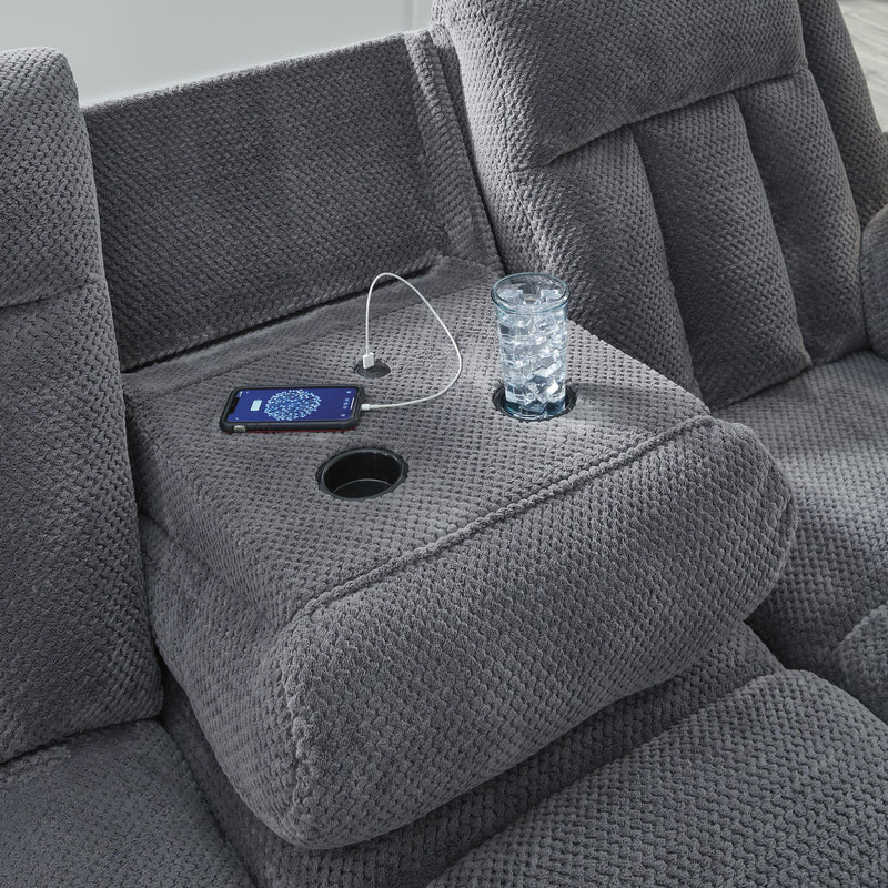  Manufacturer Color_Steel  -- Observation Power Reclining Fabric Sofa IMAGE 8