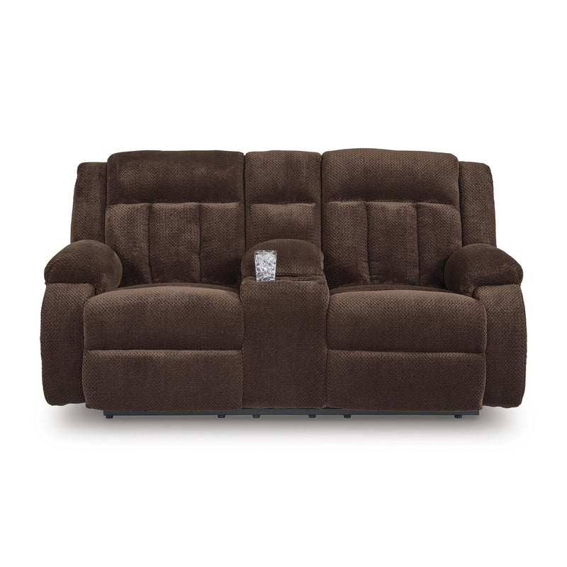 Manufacturer Color_Chocolate  -- Observation PC2140696 Double Reclining Power Loveseat with Console IMAGE 2