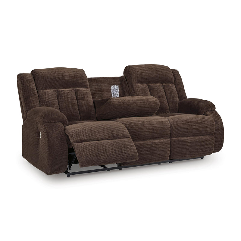  Manufacturer Color_Chocolate  -- Observation PC2140699 Reclining Power Sofa with Drop Down Table IMAGE 1