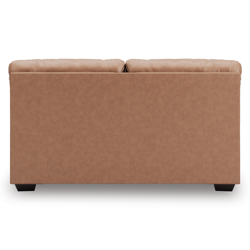  Manufacturer Color_Caramel  Motion Type_Stationary  -- WillowBend Stationary Leather Look Loveseat IMAGE 4