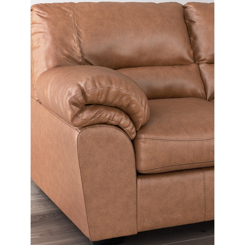  Manufacturer Color_Caramel  Motion Type_Stationary  -- WillowBend Stationary Leather Look Loveseat IMAGE 6