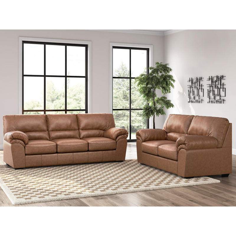  Manufacturer Color_Caramel  Motion Type_Stationary  -- WillowBend Stationary Leather Look Loveseat IMAGE 7