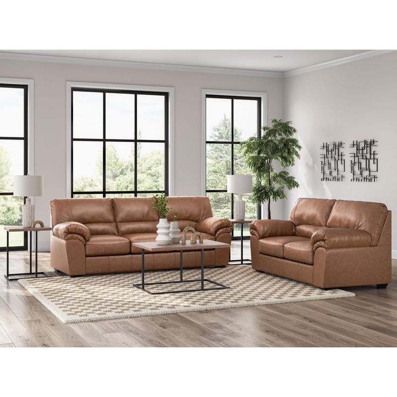  Manufacturer Color_Caramel  Motion Type_Stationary  -- WillowBend Stationary Leather Look Loveseat IMAGE 8