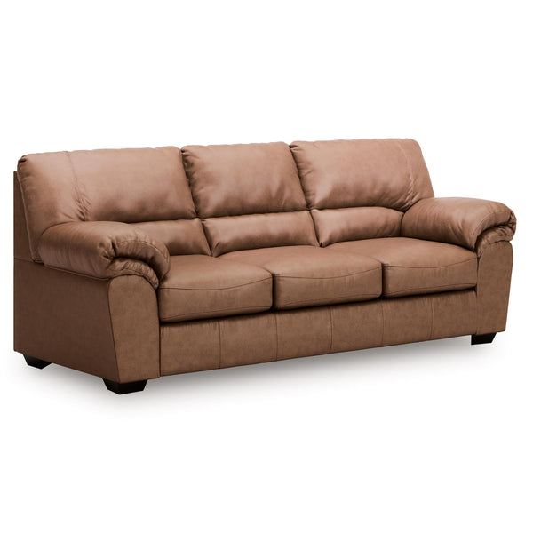  Manufacturer Color_Caramel  Motion Type_Stationary  -- WillowBend Stationary Leather Look Sofa IMAGE 1