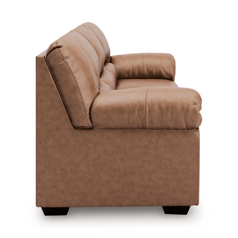  Manufacturer Color_Caramel  Motion Type_Stationary  -- WillowBend Stationary Leather Look Sofa IMAGE 3