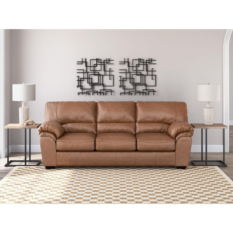  Manufacturer Color_Caramel  Motion Type_Stationary  -- WillowBend Stationary Leather Look Sofa IMAGE 5