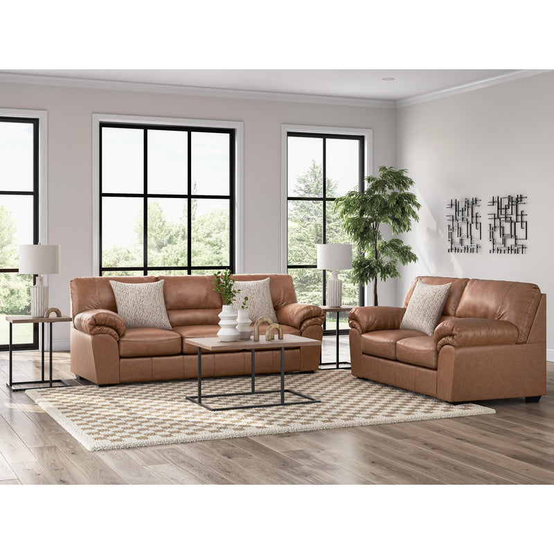  Manufacturer Color_Caramel  Motion Type_Stationary  -- WillowBend Stationary Leather Look Sofa IMAGE 8