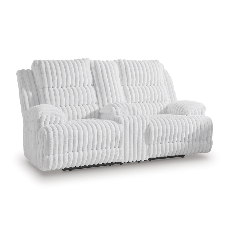  Manufacturer Color_Alloy  -- Falls Power Reclining Fabric Loveseat with Console IMAGE 1