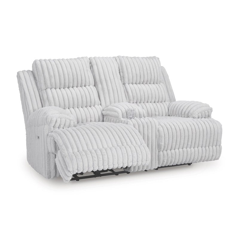  Manufacturer Color_Alloy  -- Falls Power Reclining Fabric Loveseat with Console IMAGE 2