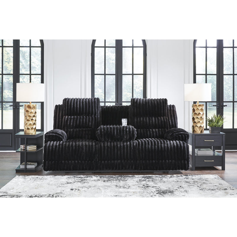  Manufacturer Color_Onyx  -- Rhine Falls PC4280599 Reclining Power Sofa with Drop Down Table IMAGE 5