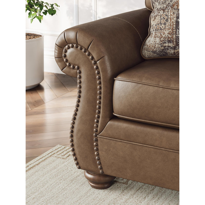  Manufacturer Color_Earth  -- Chasemore Stationary Leather Look Loveseat IMAGE 7