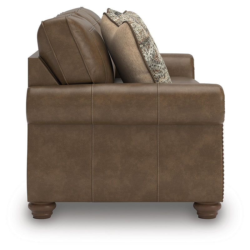  Manufacturer Color_Earth  -- Chasemore Stationary Leather Look Sofa IMAGE 3