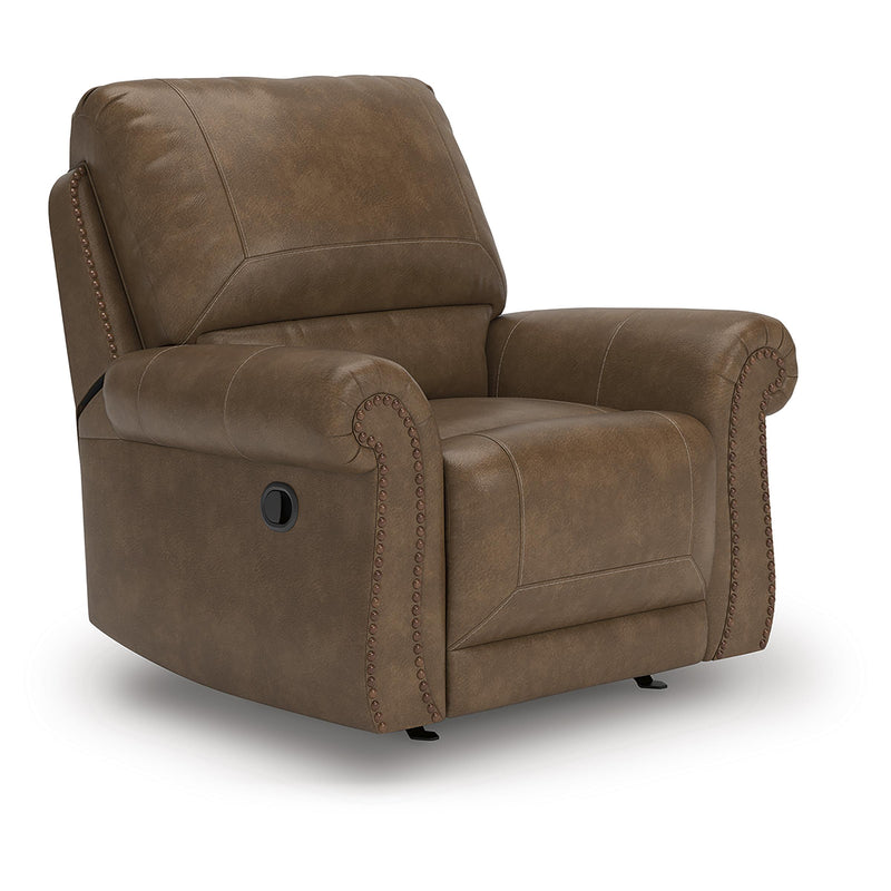  Manufacturer Color_Earth  -- Chasemore Swivel Glider Leather Look Recliner IMAGE 1