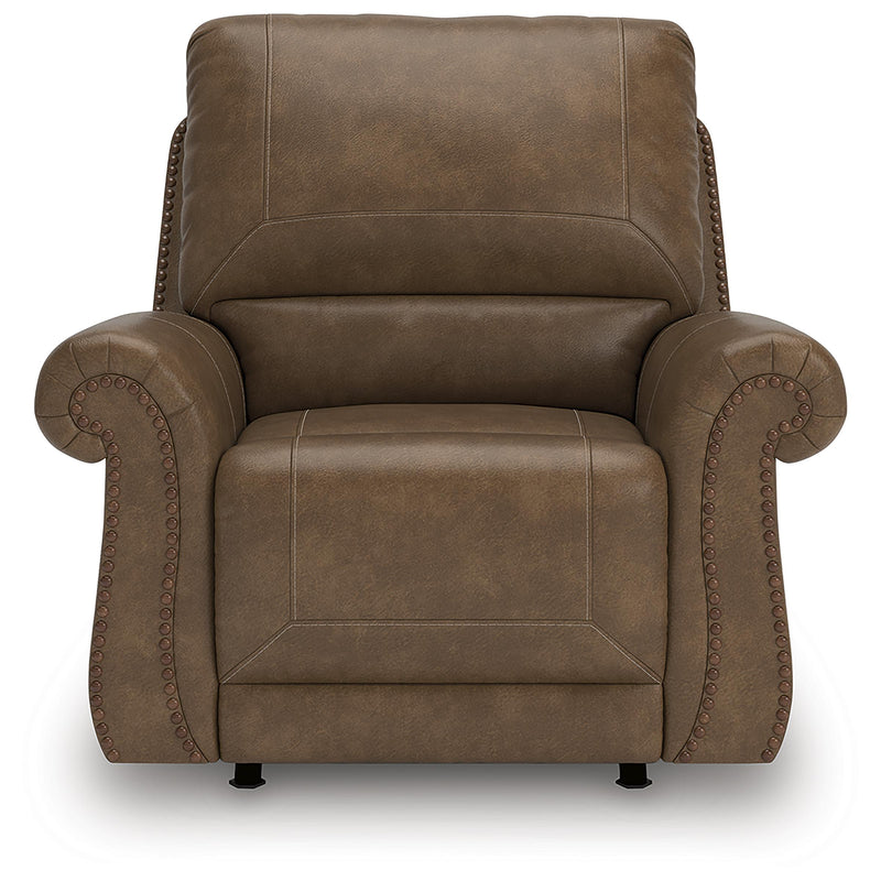  Manufacturer Color_Earth  -- Chasemore Swivel Glider Leather Look Recliner IMAGE 3