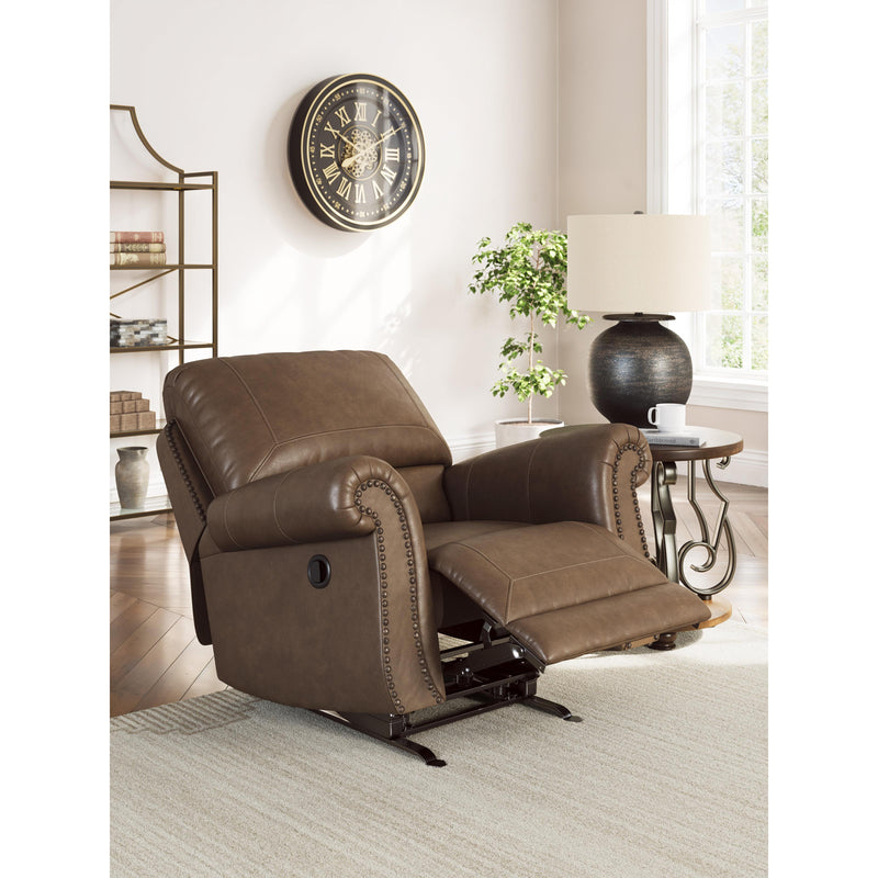  Manufacturer Color_Earth  -- Chasemore Swivel Glider Leather Look Recliner IMAGE 8