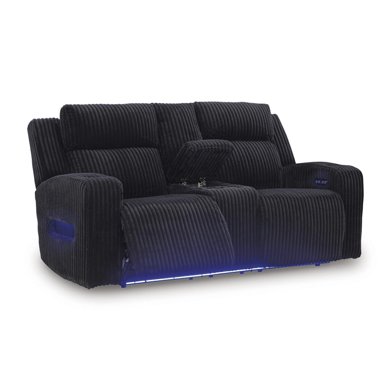  Manufacturer Color_Black  Motion Type_Power Recline  -- Forest Lake Power Reclining Fabric Loveseat with Console IMAGE 2