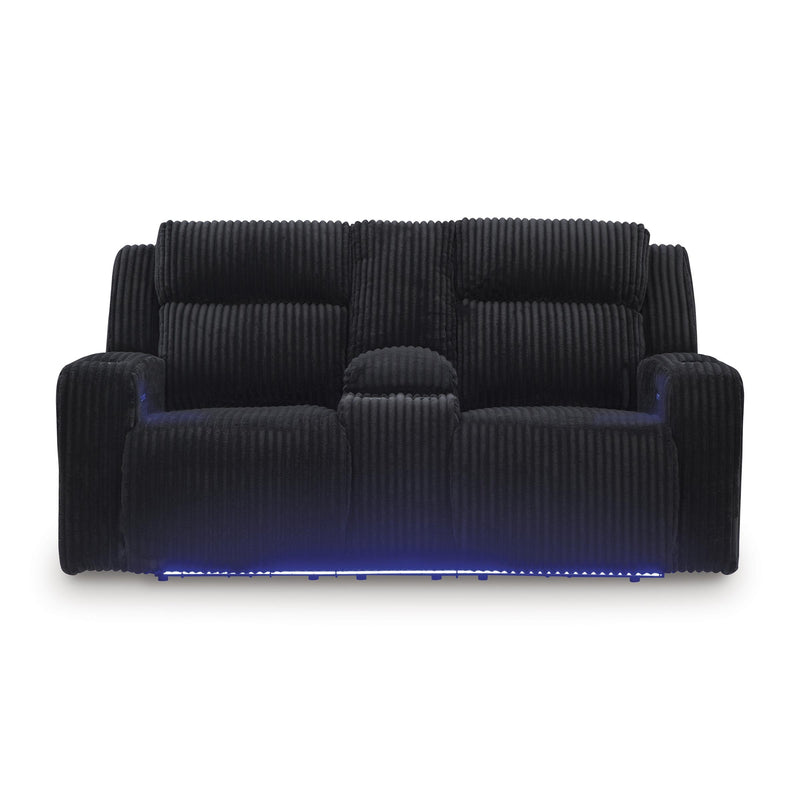  Manufacturer Color_Black  Motion Type_Power Recline  -- Forest Lake Power Reclining Fabric Loveseat with Console IMAGE 3