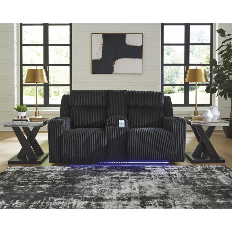  Manufacturer Color_Black  Motion Type_Power Recline  -- Forest Lake Power Reclining Fabric Loveseat with Console IMAGE 5