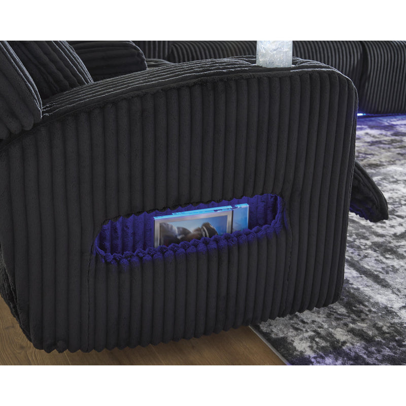  Manufacturer Color_Black  Motion Type_Power Recline  -- Forest Lake Power Reclining Fabric Loveseat with Console IMAGE 8