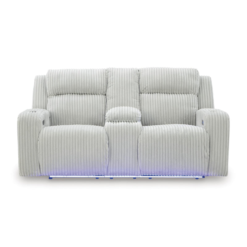  Manufacturer Color_Alloy  Motion Type_Power Recline  -- Forest Lake PC6420318 Power Reclining Loveseat with Console and Adjustable Headrest IMAGE 4