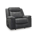  Manufacturer Color_Shadow  -- Status Check Rocker Leather Look Recliner IMAGE 1