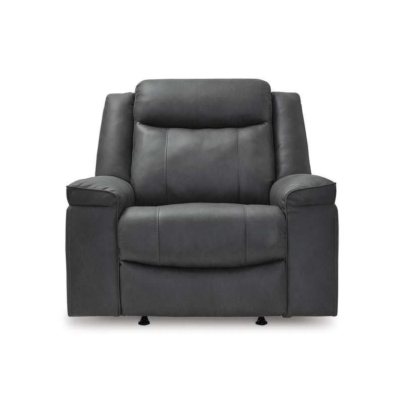  Manufacturer Color_Shadow  -- Status Check Rocker Leather Look Recliner IMAGE 3