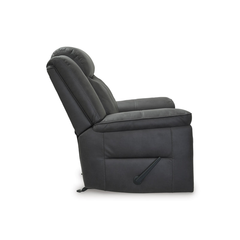  Manufacturer Color_Shadow  -- Status Check Rocker Leather Look Recliner IMAGE 4