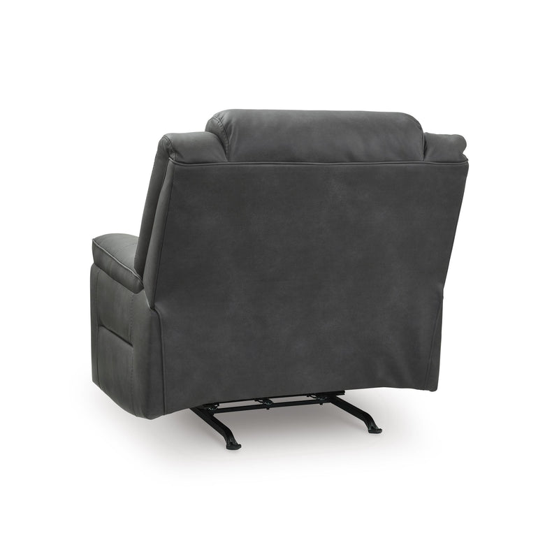  Manufacturer Color_Shadow  -- Status Check Rocker Leather Look Recliner IMAGE 5