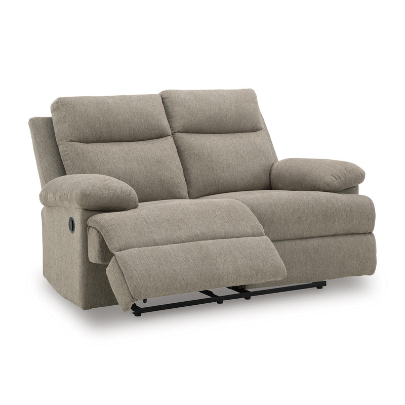 Manufacturer Color_Mocha  -- Side Swipe Reclining Fabric Loveseat IMAGE 2