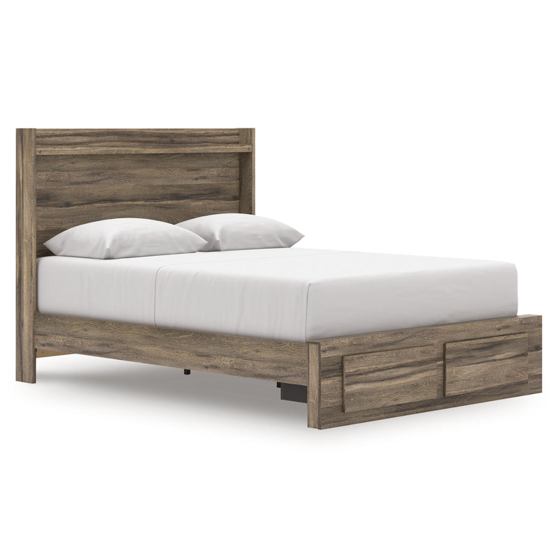  Size_Queen  -- Elbrim Panel Bed with Storage IMAGE 1