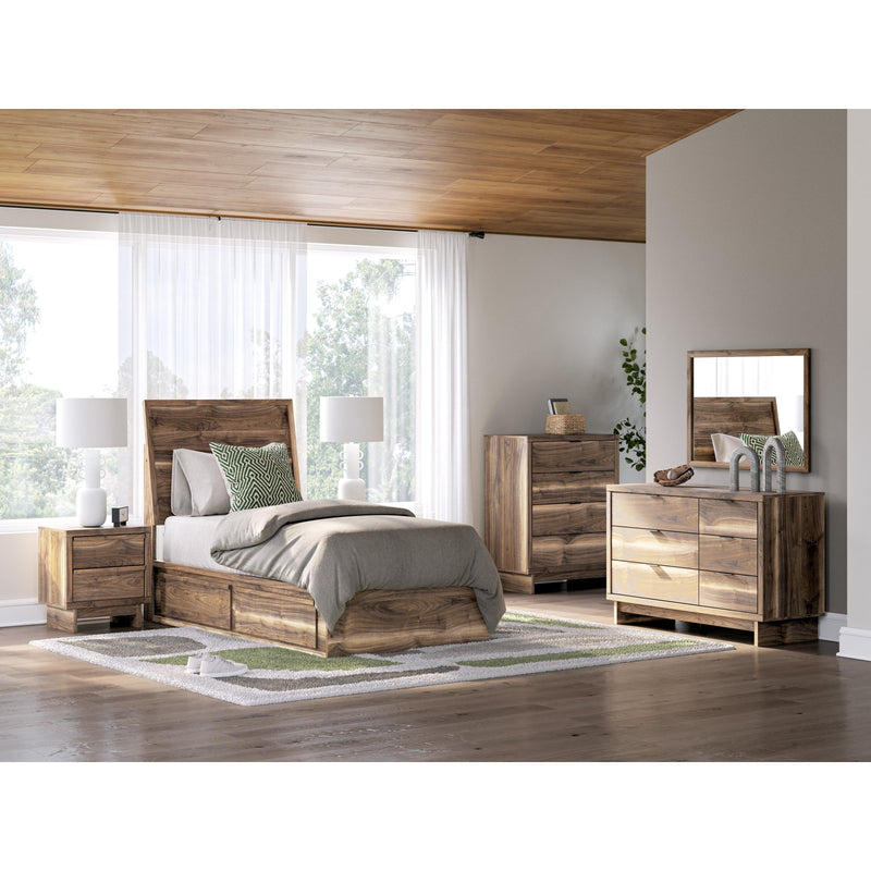  Size_Twin  -- Chirason PCB3367B27 Twin Panel Bed with Storage IMAGE 9