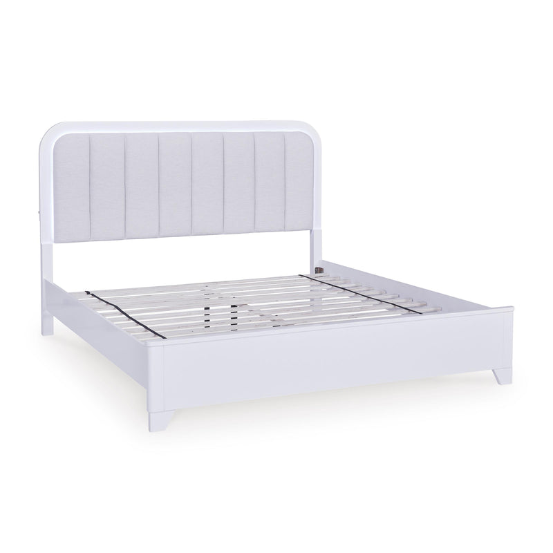  Size_King  -- Jarlee King Upholstered Panel Bed IMAGE 4