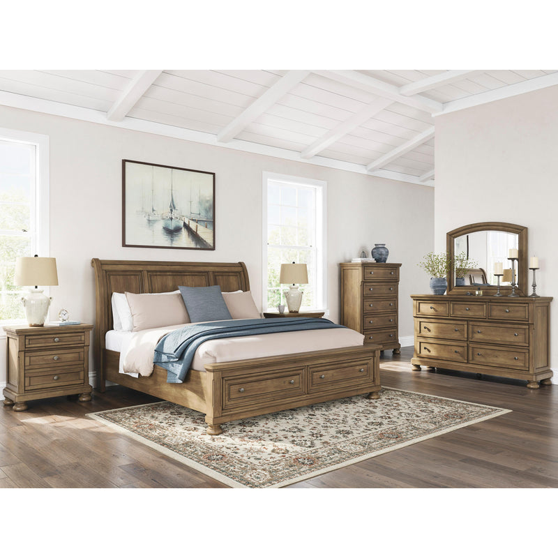  Size_King  -- Feddinger PCB779B8 King Storage Sleigh Bed IMAGE 12