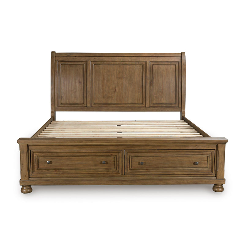  Size_King  -- Feddinger PCB779B8 King Storage Sleigh Bed IMAGE 7