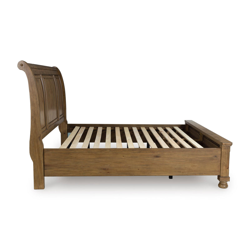  Size_King  -- Feddinger PCB779B8 King Storage Sleigh Bed IMAGE 8