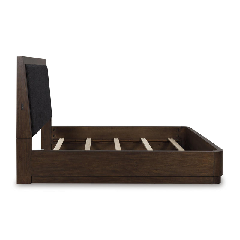  Size_Queen  -- Dilenno Upholstered Panel Bed IMAGE 3