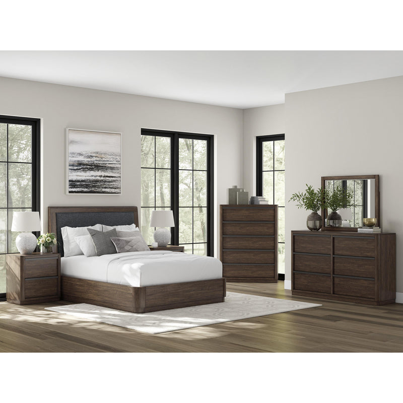  Size_Queen  -- Dilenno Upholstered Panel Bed IMAGE 7