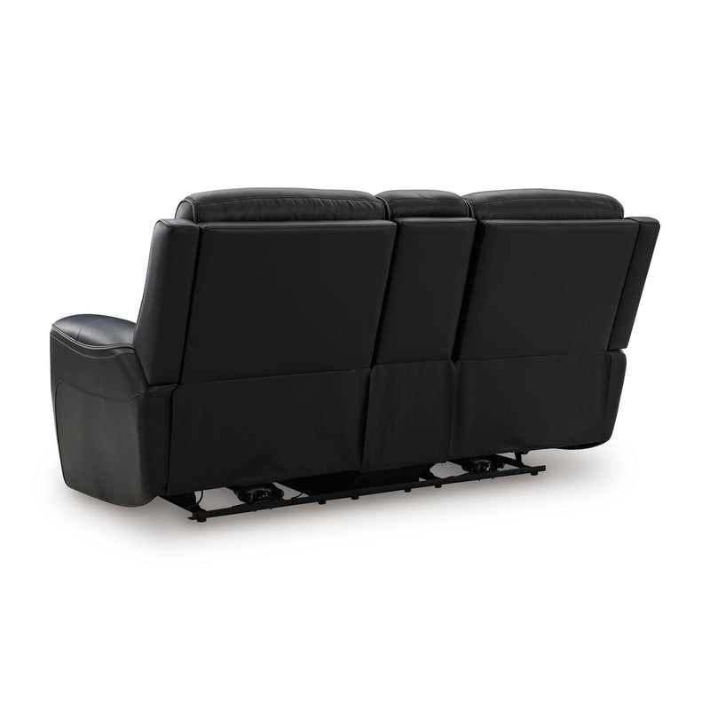  Manufacturer Color_Onyx  -- 5Z-Comfort PCU1090218 Power Reclining Loveseat with Console and Adjustable Headrest IMAGE 5