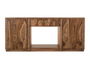Balam - Wall Unit With Electric Fireplace Insert - Light Brown