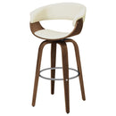 Zion - Swivel Bar Stool-Legs, Box 2 of 2 - Walnut And Ecru