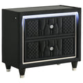 Lorient - 2-Drawer LED Nightstand With USB