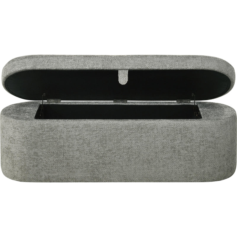  Crown Mark Philipa 4924LG-BENCH Storage Bench - Light Grey Tweed IMAGE 3