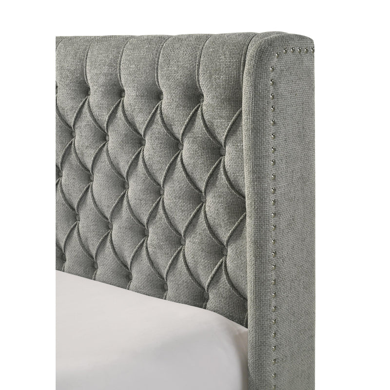  Size_Queen  -- Daphne Upholstered Panel Bed IMAGE 4
