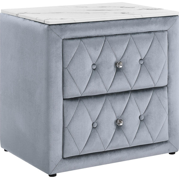  Crown Mark Annabelle 5114GY-2 Nightstand - Grey IMAGE 1