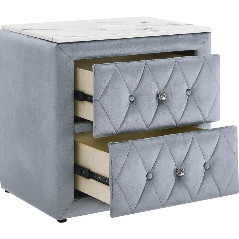  Crown Mark Annabelle 5114GY-2 Nightstand - Grey IMAGE 2