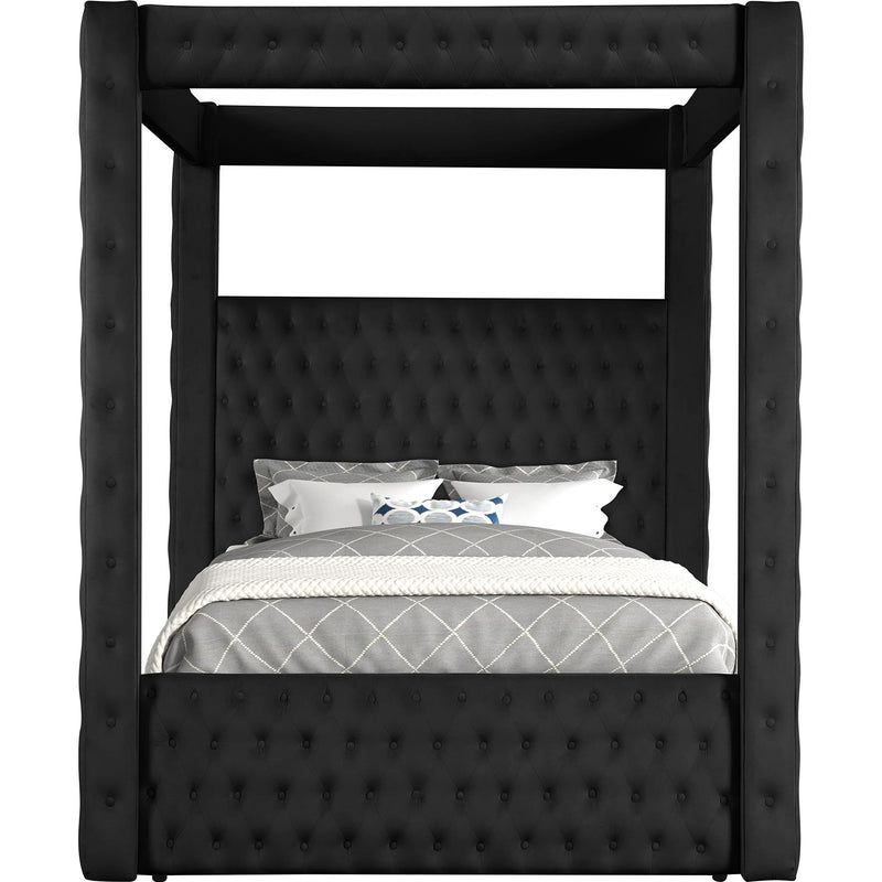  Size_Queen  -- Annabelle 5114BK-Q Queen Canopy Bed - Black IMAGE 3