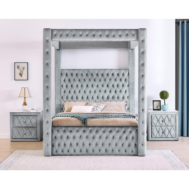 Size_King  -- Annabelle Upholstered Canopy Bed IMAGE 4