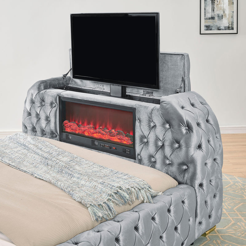  Size_King  -- Natalia Upholstered Panel Bed IMAGE 5
