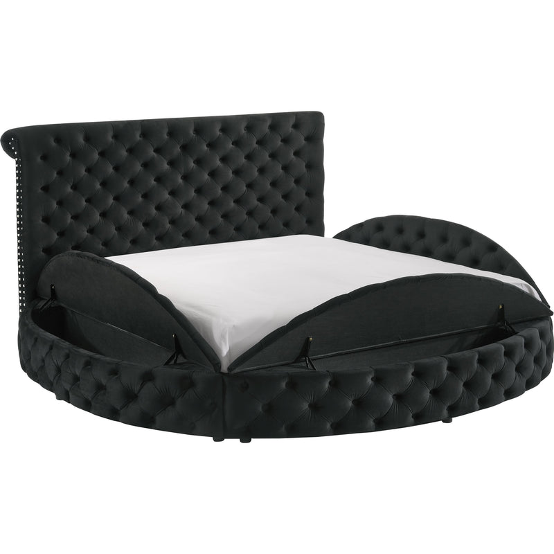  Size_Queen  -- Brigitte 5202BK-Q Queen Bed - Black IMAGE 2