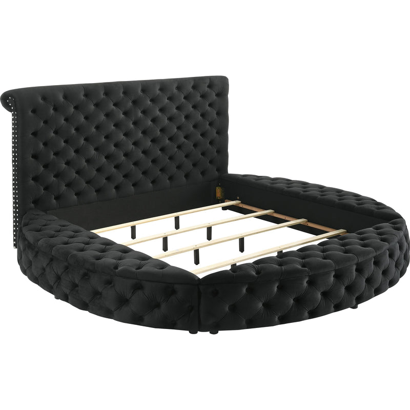  Size_Queen  -- Brigitte 5202BK-Q Queen Bed - Black IMAGE 3
